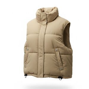 New Tan color puffer vest